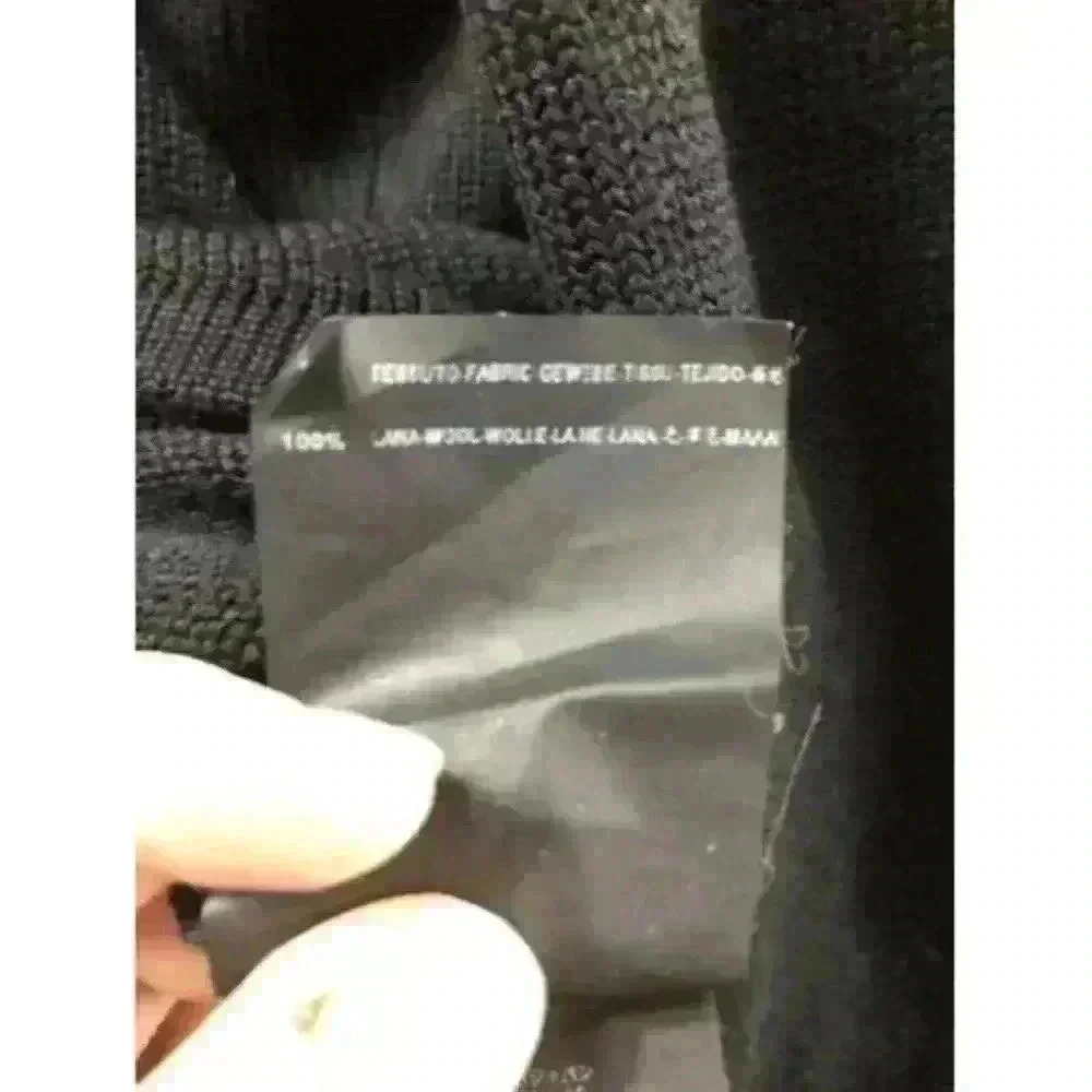 Balenciaga Knit Wool Women's Size 40 Black Long Sleeve Sweater Twist Collar - Picture 8 of 10